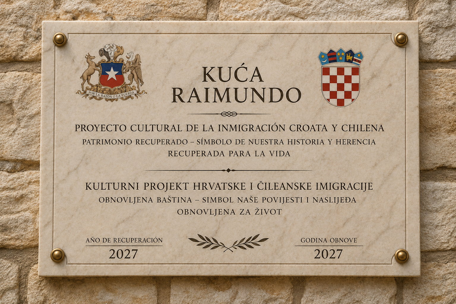 Placa conmemorativa Casa de Raimundo